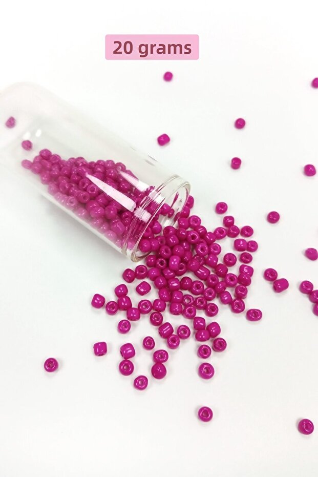Bulk Glass Sand Beads Large Size (6/0) 4 mm - 20 Grams - Light Purple - Bnc094