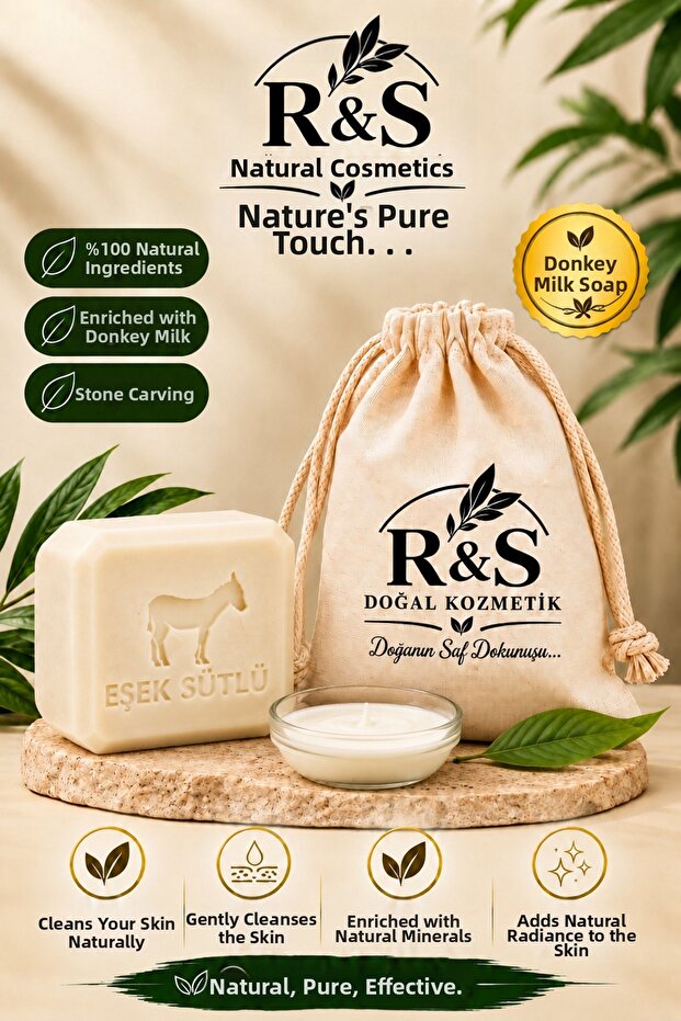 Stone Soap, Donkey Milk Natural Purifying Soap – Handmade Mineral Skin Care Soap