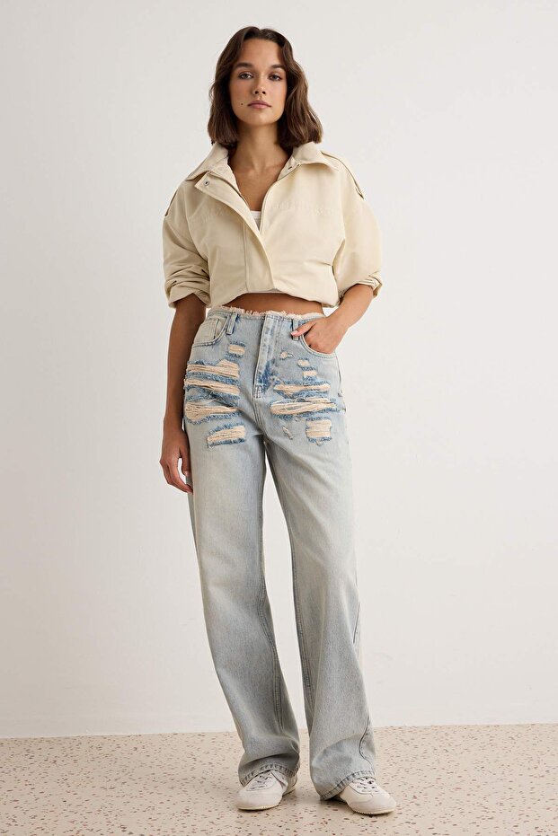 Mavi Yüksek Bel Jeans TWOAW27JE00176