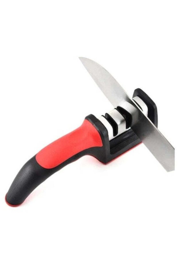 3-Step Knife Sharpener with Non-Slip Handle