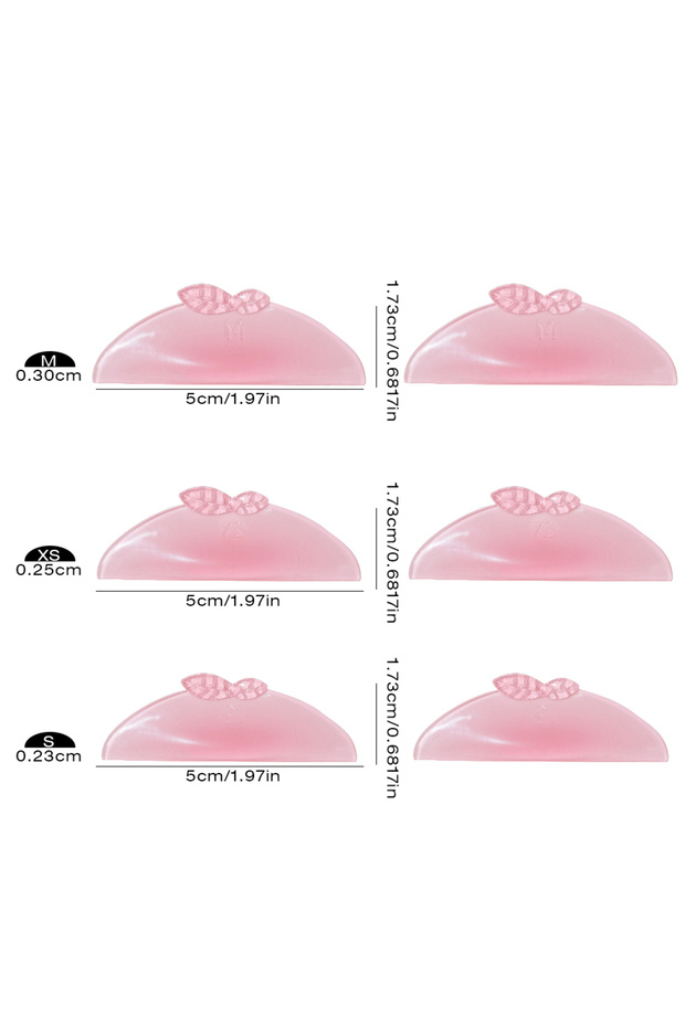 Pink Korean Lash Lift Pads, Step 1 Perm Only to Soften Eyelashes Self Adhesive Reusable Eye Patches