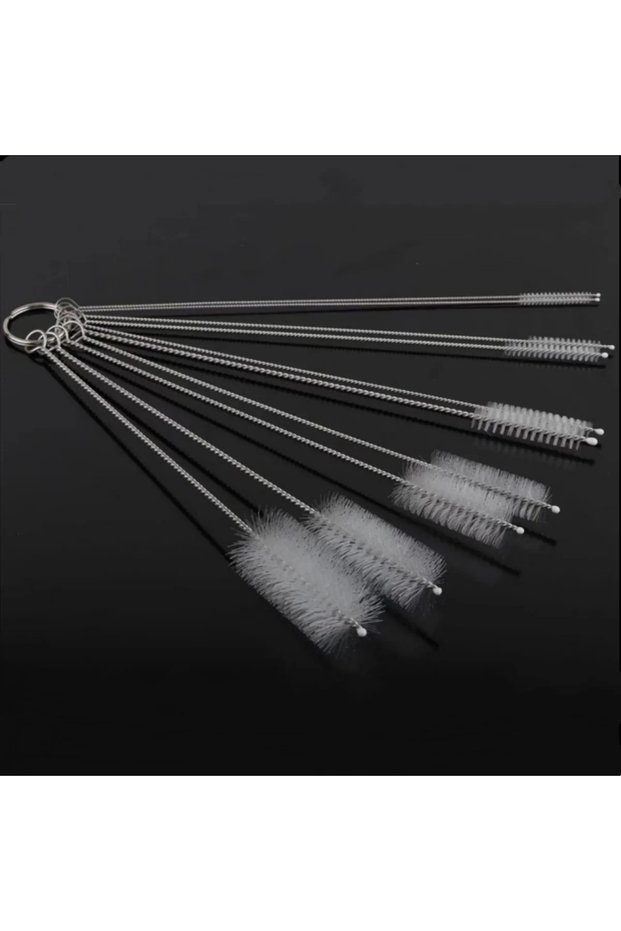 10pcs Transparent 10PCS Reusable Bottle Cleaning Brush Set-Multifunctional Straw Brushes for Narrow