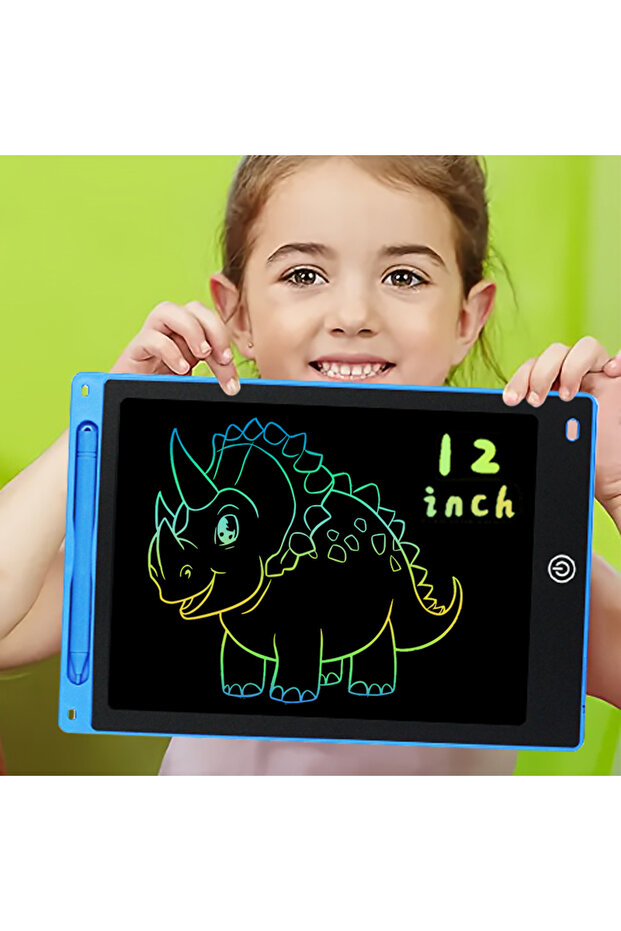 DARK BLUE 12 INCH RSP 12 Inch LCD Drawing Board Electronic Writing Tablet Colorful Screen Doodle Boa