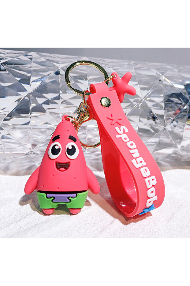 6 cm KC3920 Spongebob keychian Patrick Star Eugene H. Krabs Gary the Snail PVC Toy Throw Pillow Chri