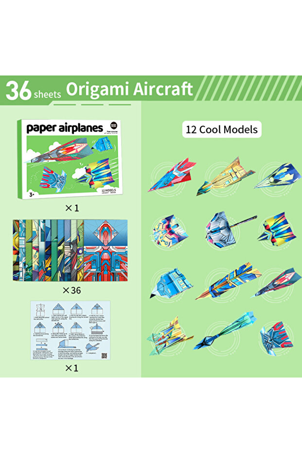 MULTI Interactive Paper Airplane Book: Easy Folding Flight Guide, Suitable for Young People and Begi