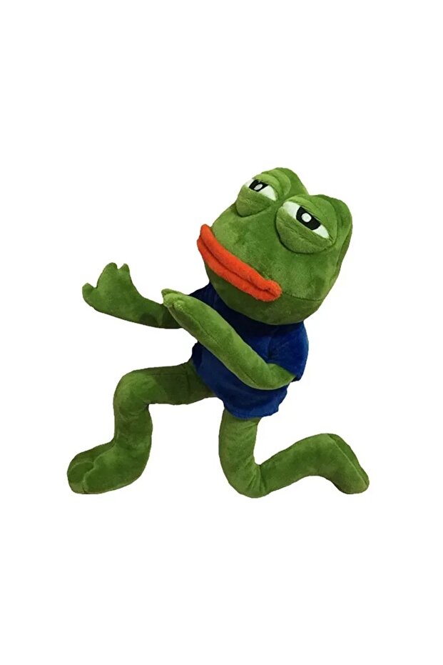 a 45cm Sad Frog Plush Toy Soft Stuffed Pillow Magic ;Expression Pepe The Sad Frog Animal Plus