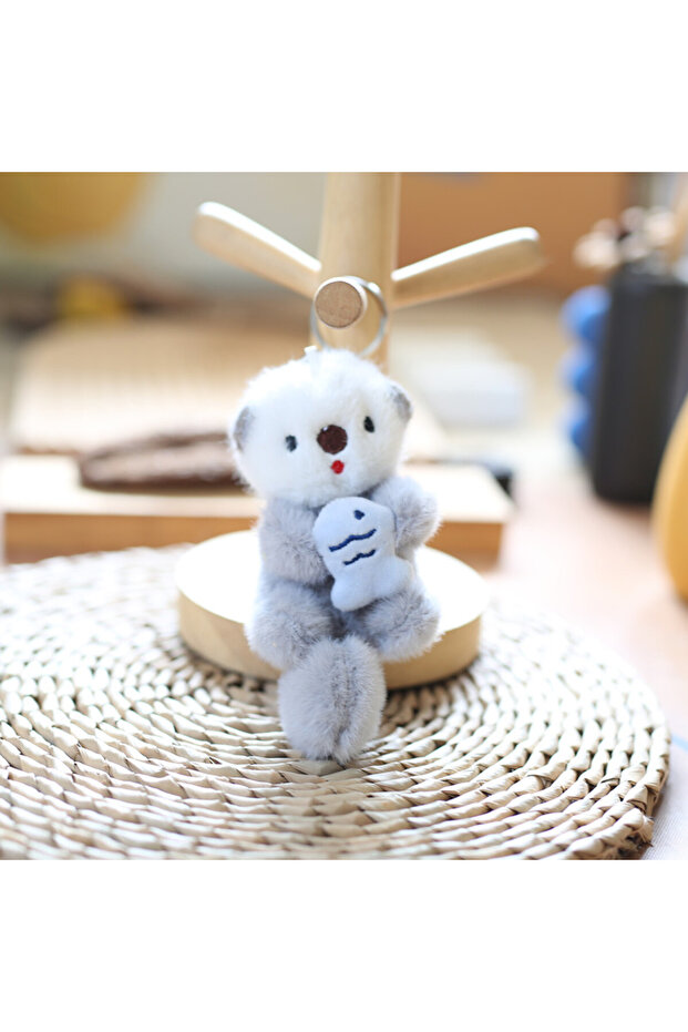 B Creative Cute Sea Otter Pendant Plush Toy Fish Cat Doll Bag Doll Keychain Doll Small Gift
