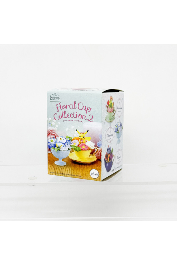 Random 1Pcs Pokemon Blind Box Toys Miniature Flower Cup Scene Anime Figure Pikachu Bellossom Ninetal