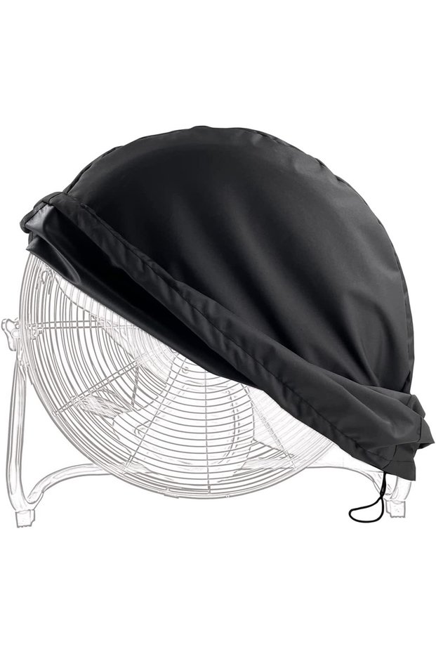 black Industrial Outdoor Fan Cover Oxford Fabric Silver Coated Waterproof UV Dust Proof Universal Fi