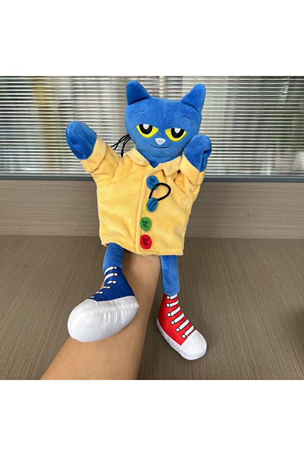 30cm A 30cm Pete The Cat Hand Puppet Plush Children Soft Doll Talk Show Party Props Christmas Doll P
