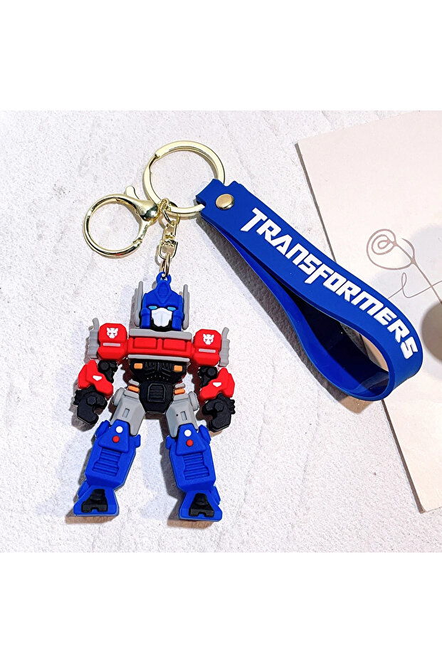 4 -*Anime Transform Keychain Optimus Prime Bumblebee Figure Keyring Pendants Car Key Accessories Dol