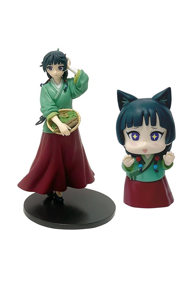 Bandai 2pcs no box Anime The Apothecary Diaries Figure Q Version 10cm Maomi Action Figural Pvc Model