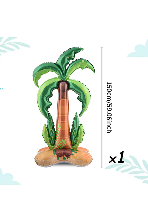 Other coconut tree Large Standing Coconut Tree and Cactus Aluminum Foil Balloons Are Suitable for Pa