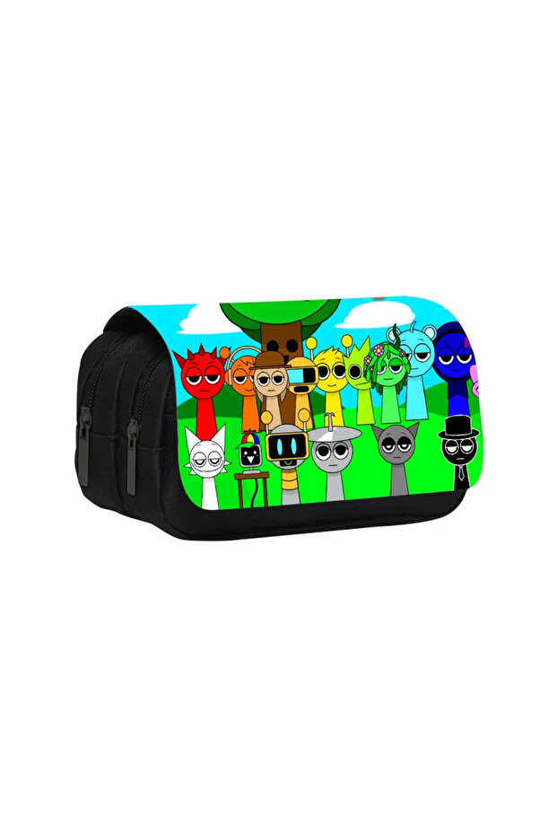 bidai-1 New Sprunki Pencil Case Classic School Pen Bag for Student Large Storage Students School Gif