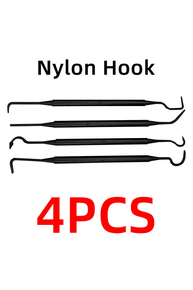 Nylon Hook(4PCS) Double Ended Steel Wire Brush Nylon Hook Durable Copper Wire Cleaning Rust Removal