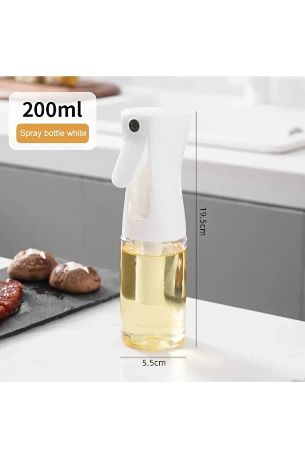 1pc 200ml white 1Pc 200/300/500 ML Oil Spray Pot Kitchen Household Edible Olive Oil Spray Bottle Ato