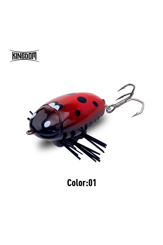 3.3g 01 Microbeetle Artificial Topwater Insect Fishing Lure 1.8g 3.3g Treble Hook 14