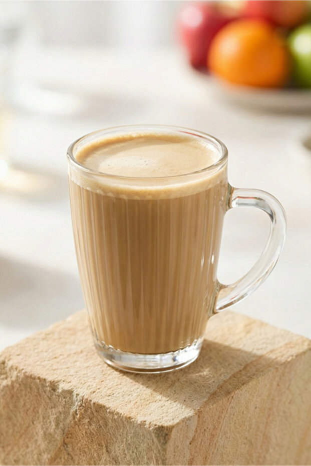 Hestia Glass Mug for 3 Persons 300 ml with Handle (Coffee/Tea Cup)