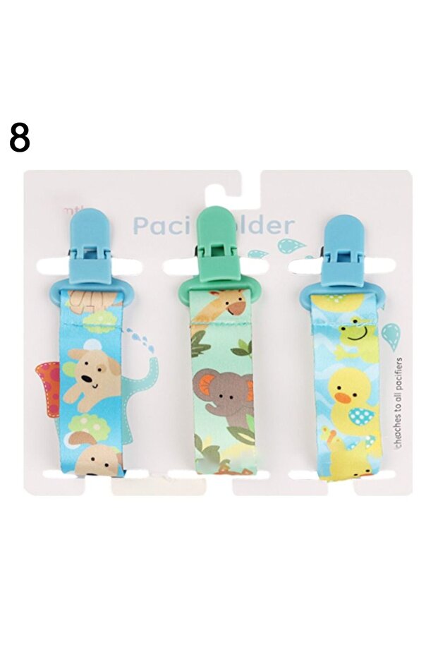 8 3 Sets of Dummy Pacifier Clips Baby Care Nipple Holder Baby Pacifier Chain Brackets Carrying Paci.