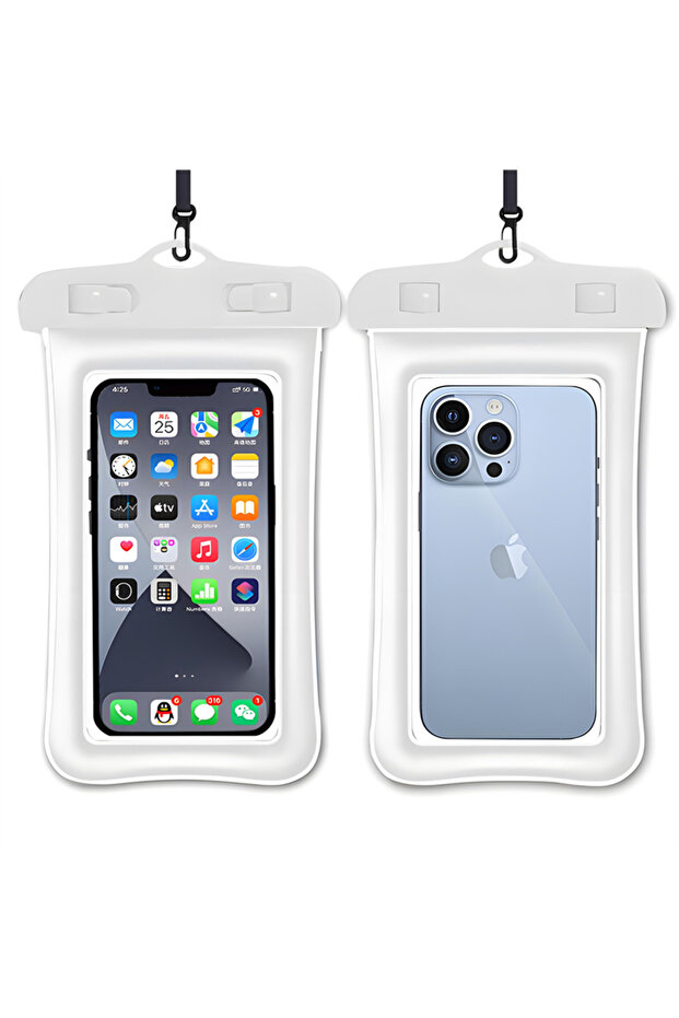 1 Pieces White IPX8 Universal Waterproof Phone Cases For iPhone 15 14 13 12 11 Pro Max Water Proof B
