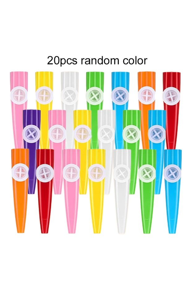 20pcs random color 2~20pcs Plastic Kazoo Portable Musical Instrument Suitable for Beginners Festival