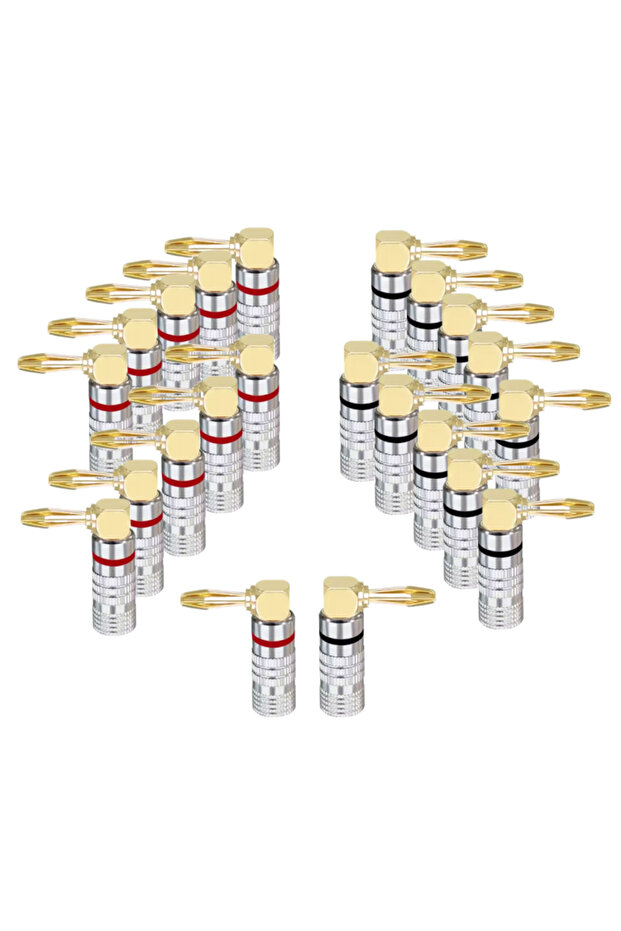 6pcs Right Angle 2/6/10/20/50pcs Banana Connector 4mm Speaker Banana Plugs 24K Copper Gold Plated Ba