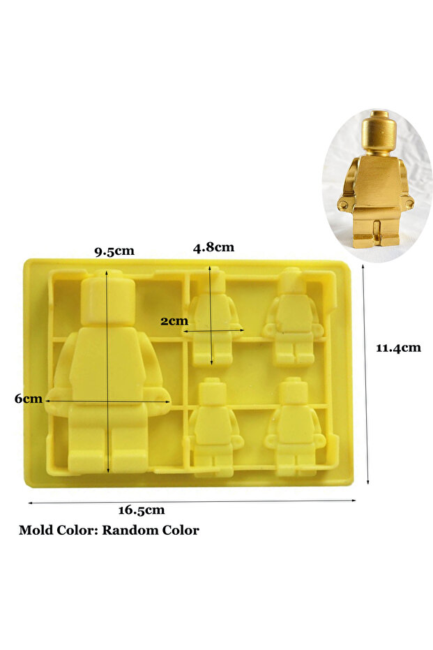 5 Robots Creative Robot Silicone Candle Mold Concrete Plaster Chocolate Baking Mold Home Decoration