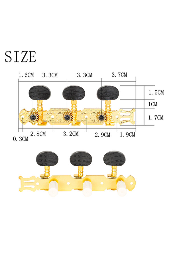 Y-79 Classical Guitar Knobs Triple Guitar Tuners Machine Head Classical Guitar Tuning Pegs Knobs Cla