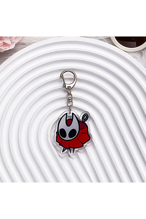 5 cm 4 1/12PCS Game Hollow Knight Acrylic Keychain Cartoon Bag Charms Accessories Funny Cute Backpac