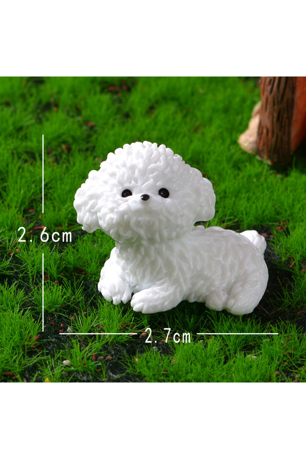 3 3D Cute Mini Puppy Shoe Decoration Set Detachable Diy Bichon Frise Dog Figurines Accessory, Used