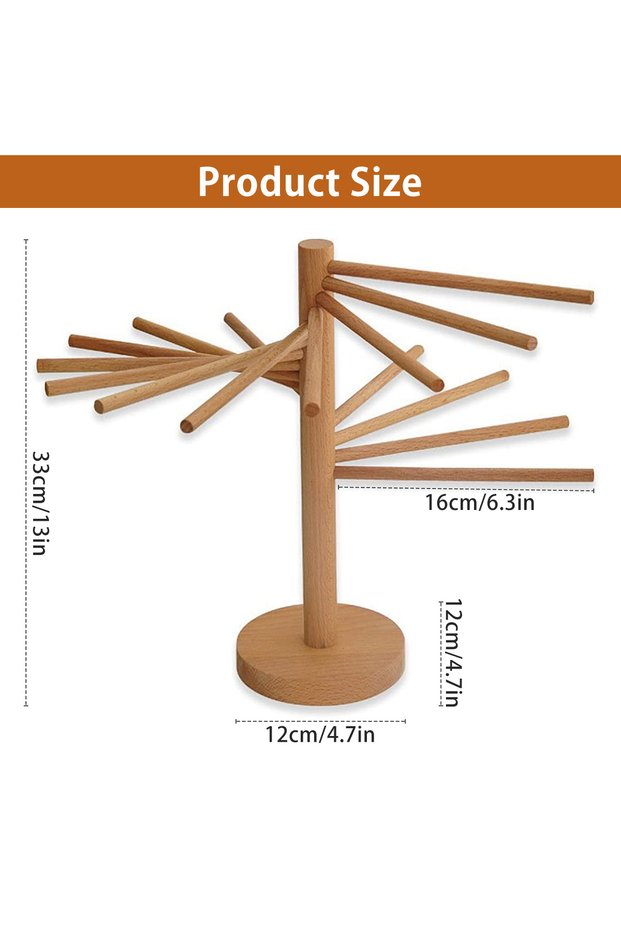 Wood color Collapsible Pasta Drying Rack Spaghetti Dryer Stand Noodles Drying Holder Hanging Rack Pa