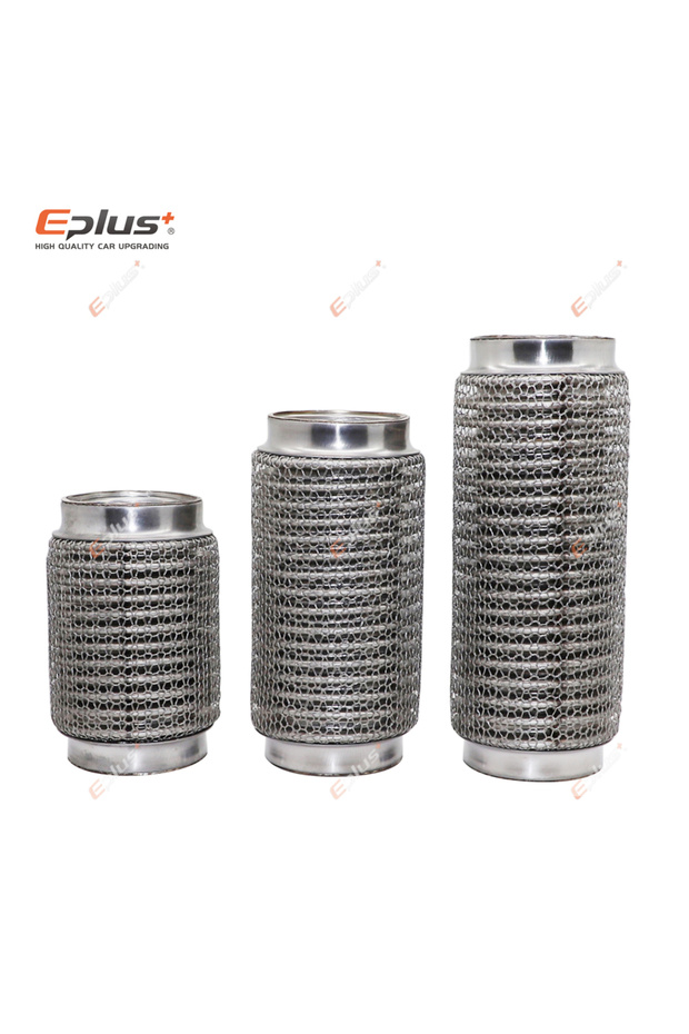 76MM-120MM EPLUS Car Exhaust Tube Telescopic Flexible Connection Steel Mesh Bellows Stainless Steel