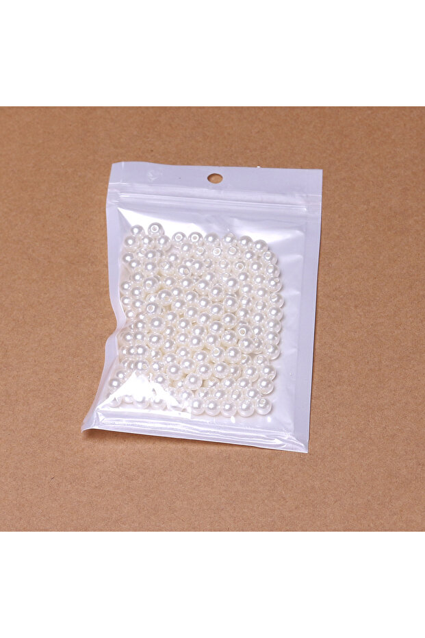 6mm 200pcs 4-14mm ABS Imitation Pearl Ivory Pearl Beads with Hole Craft Bead Acrylic Loose Pearls fo