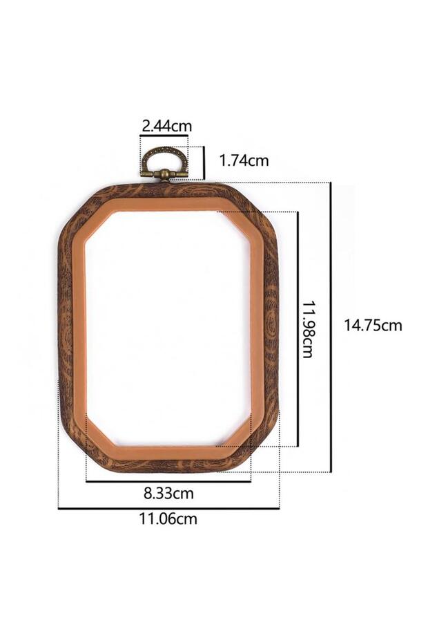 Rectangle -11x15cm Plastic Retro Square Frame Embroidery Hoop Ring DIY Needlecraft Cross Stitch Mach