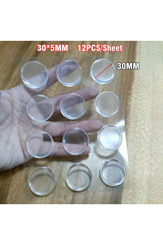 D 1 Sheet Self Adhesive Buffer Pads Silicone Door Stopper Cabinet Bumpers Wall Protector Furniture R