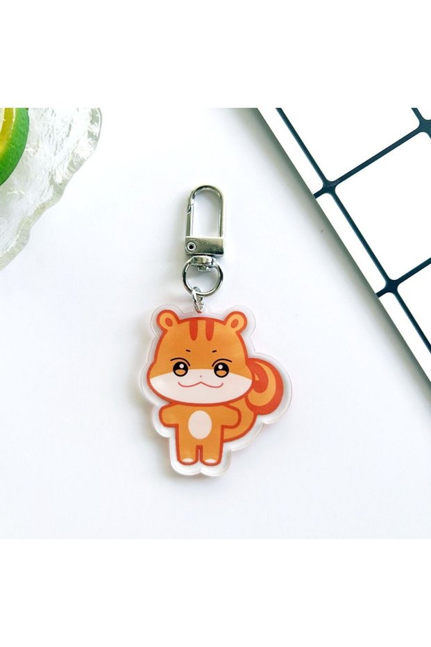 D Kpop ATEEZ Cartoon Keychain Albums ANITEEZ Key Chain Hongjoong Seonghwa Yunho Yeosang San Keyring
