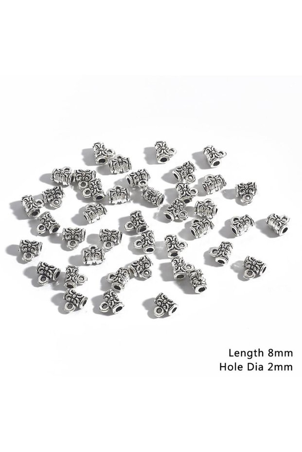 20pcs New Fashion 20Pcs/Lot Antique Silver Color Beads For Jewelry Making Bracelet Necklace Accessor