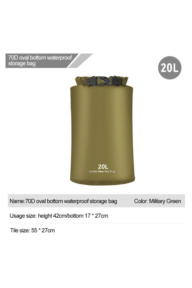 20L Army green 3L/5L/12L/20L/35L Waterproof Dry Bag Sack Outdoor Ultralight Drifting Swimming Clothe