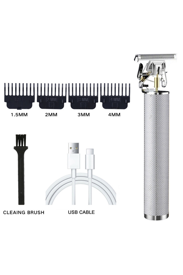 061-SilverMesh New Hair Clipper For Men's Beard Shaver Professional Version of Wireless Electric Ha