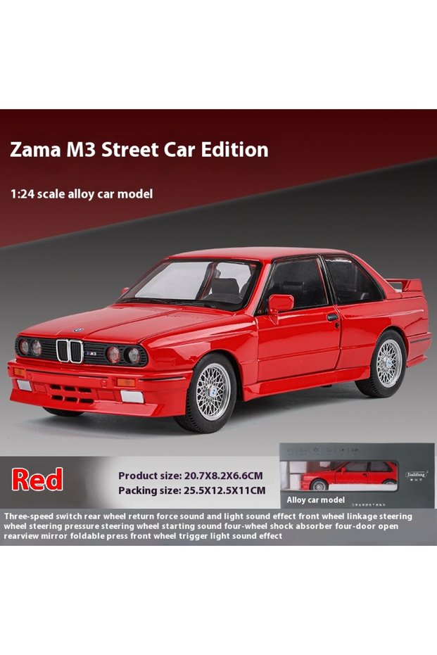 Maisto Red with Box 1/24 BMW M3 1988 Street Car Diecast Alloy Metal Model Car Collection Hobbies Dec