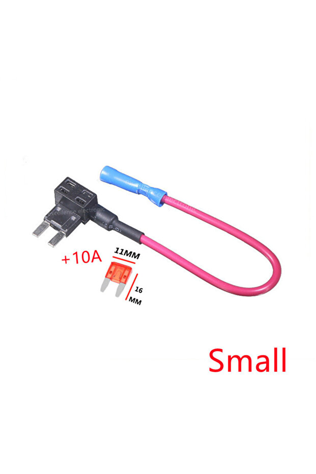 Small blue 12V Fuse Holder Add-a-circuit TAP Adapter Micro Mini Standard ATM APM Blade Auto Fuse wit