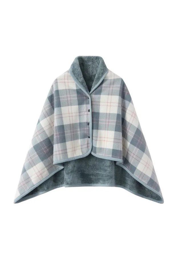 80x130cm(31x51inch) Style 2 Thick Plaid Blanket Warm Winter Wearable Blanket Adults Office