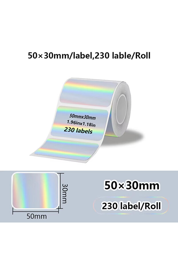Laser Silver Munbyn/Nelko Holographic Laser Label Sticker Matte Silver Thermal Paper for M110 M220 M