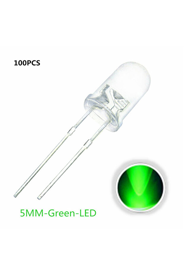 100 قطعة خضراء 100 قطعة 5 مم ثنائي LED 5 مم مجموعة متنوعة أبيض أخضر أحمر أزرق أصفر برتقالي وردي أرجواني W
