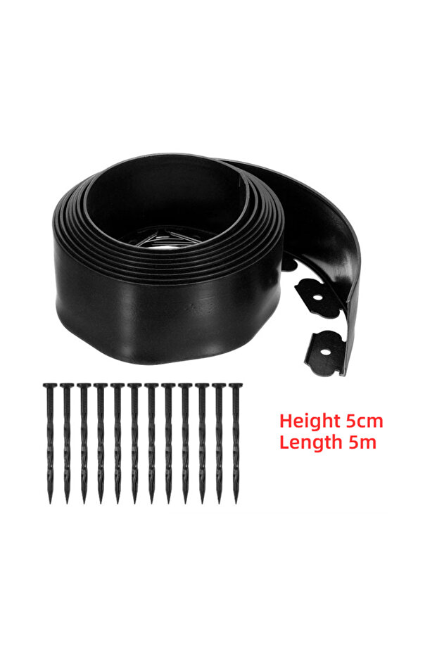 5m 15 nails 5/10M Landscaping Edging Flexible Lawn Edging kit with Anchoring Spikes for Outdoor Home