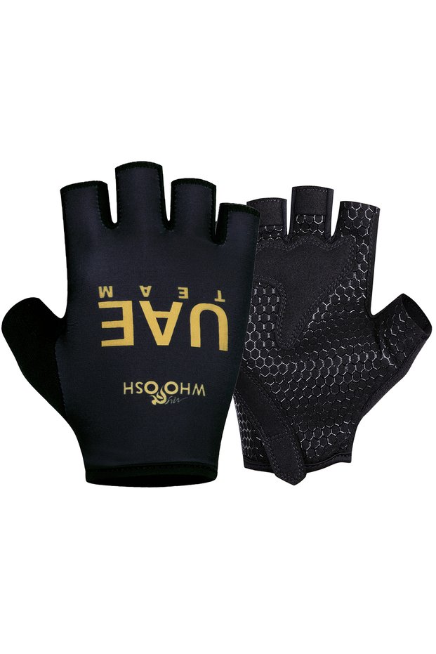 M Gold New 2025 Cycling Gloves UAE Team Men Women Half Finger Padded MTB Road Bike Gloves Running Fi