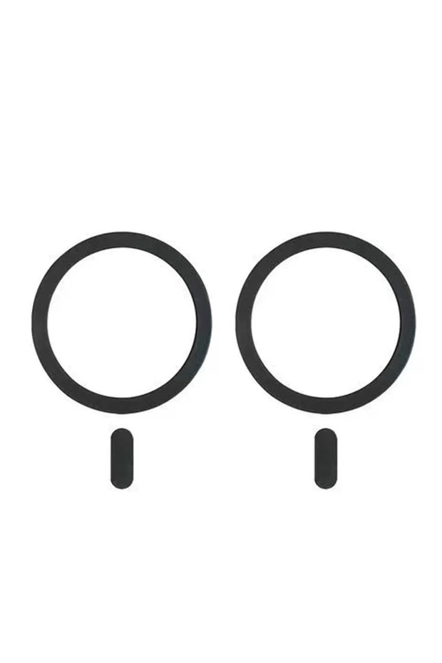 2PCS Black Metal Plate Ring for Magsafe Sticker Magnetic Support Ring Universal Wireless Charger Mob