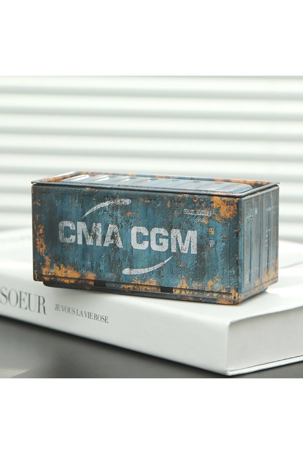 no dolls TH22 Miniature Storage Iron Box Mini Iron Storage Box Desktop Mini Container Model Creative