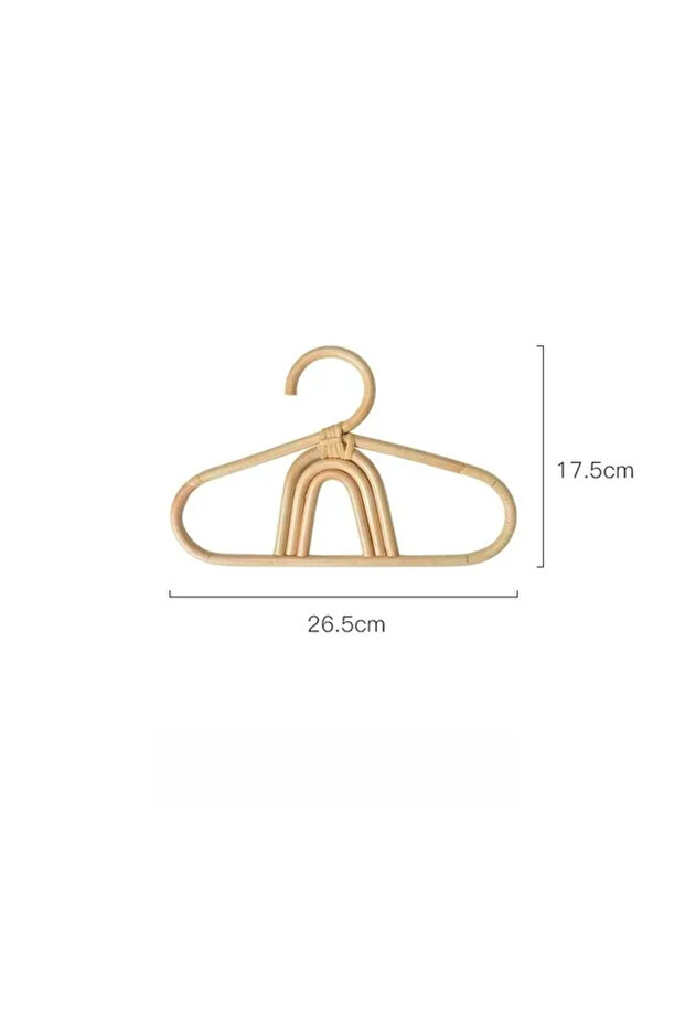 Rainbow Kids Rattan Hanger Rainbow Moon Shape Garments Hanger Hat Wall Hooks Room Kids Drying Rack O