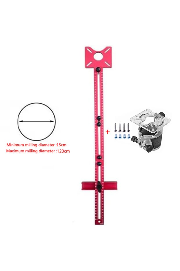 1pcs B and base 15cm-120cm Router Circle Cutting Jig 4 in 1 Router Milling Groove Bracket Woodworkin